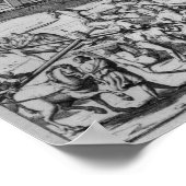 Erectie van de oude Egyptische Obelisk Poster (Hoek)