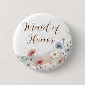 Eredame | Bruiloft met wilde bloemen Ronde Button 5,7 Cm (Voorkant)