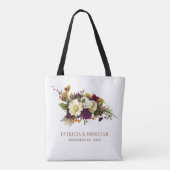 Ereheer herfst herfst bruiloft rustieke bruid tote bag (Achterkant)