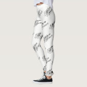 Ereheer Leggings - Zwart op Wit (Links)