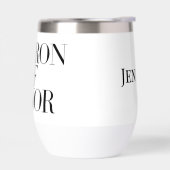 Ereheer Zwart Modern Elegant Gepersonaliseerd (Links)
