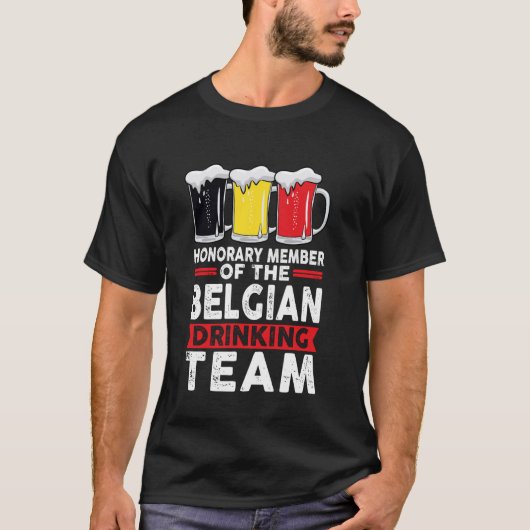 erelid van het Belgisch drink team Belgi T-shirt (Voorkant)