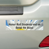 Erelisjst studenten eindigen als baas! sticker (Op auto)
