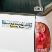 Erelisjst studenten eindigen als baas! sticker (Op Truck)