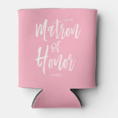 eremaker | Script Style Custom Pink Wedding Blikjeskoeler (Voorkant)