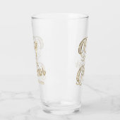 eremedaille | Gouden Bruids Partij Custom Keepsake Glas (Links)