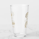 eremedaille | Gouden Bruids Partij Custom Keepsake Glas (Rechts)