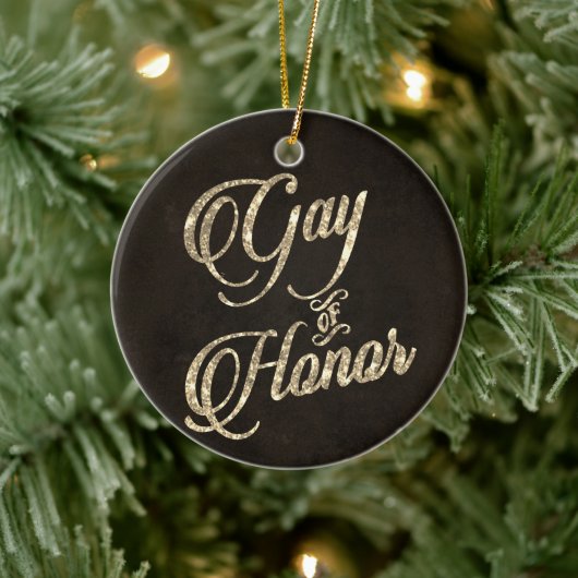 eremedaille | Gouden Bruids Partij Custom Keepsake Keramisch Ornament (Boom)