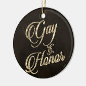 eremedaille | Gouden Bruids Partij Custom Keepsake Keramisch Ornament (Links)