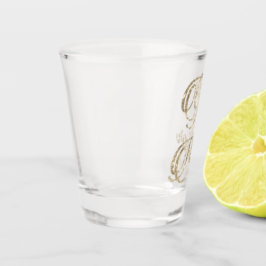 eremedaille | Gouden Bruids Partij Custom Keepsake Shot Glas (Links)