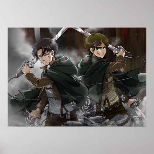 Eren en Levi Poster (Voorkant)