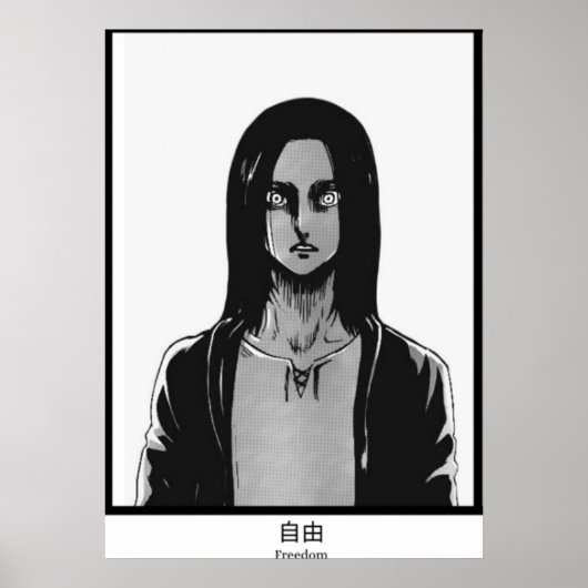 Eren Jaeger Attack op Titan Freedom Poster (Voorkant)