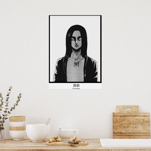 Eren Jaeger Attack op Titan Freedom Poster (Keuken)