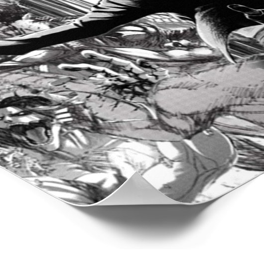 Eren Jaeger manga collage Poster (Hoek)