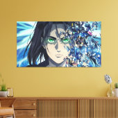 Eren Yeager Canvas Afdrukken (Insitu (Woonkamer))