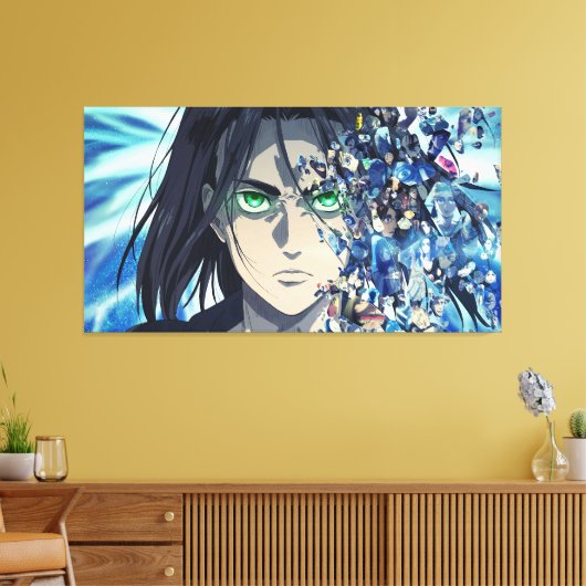 Eren Yeager Canvas Afdrukken (Insitu (Woonkamer))