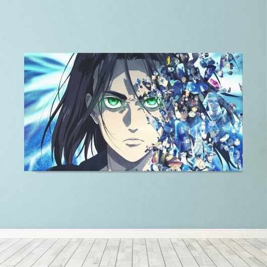 Eren Yeager Canvas Afdrukken (Insitu (Houten vloer))