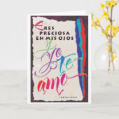 "Eres Preciosa", 5x7 Vouwkaart Kaart (Gele Bloem)