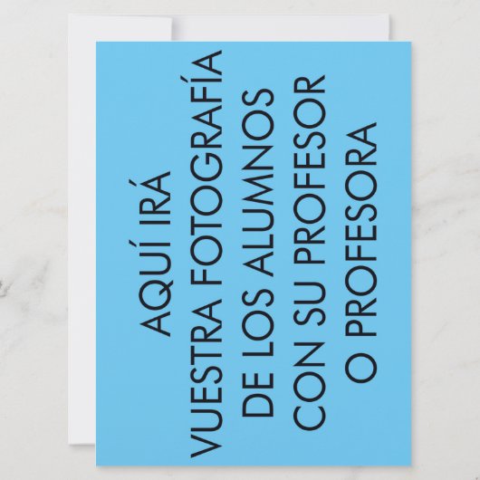 Eres una profesora sobresaliente. (Achterkant)