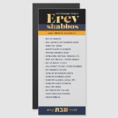Erev Shabbos Checklist Magnetic Reminder (Voorkant / Achterkant)