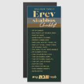 Erev Shabbos Checklist Magnetic Reminder (Voorkant / Achterkant)