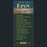 Erev Shabbos Checklist Magnetic Reminder<br><div class="desc">Onze Erev Shabbos Checklist Magnetic Reminder is een elegante, klare manier om er zeker van te zijn dat alles met veel tijd gedaan wordt om op Erev Shabbos te sparen! We lichten nooit shabbos-kaarsen aan voordat we deze handige lijst afhandelen. Inclusief ruimte die u kunt aanpassen aan uw familienaam. PLUS,...</div>
