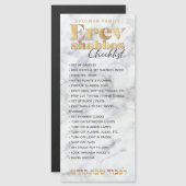 Erev Shabbos Checklist Marble Magnetic Reminder (Voorkant / Achterkant)