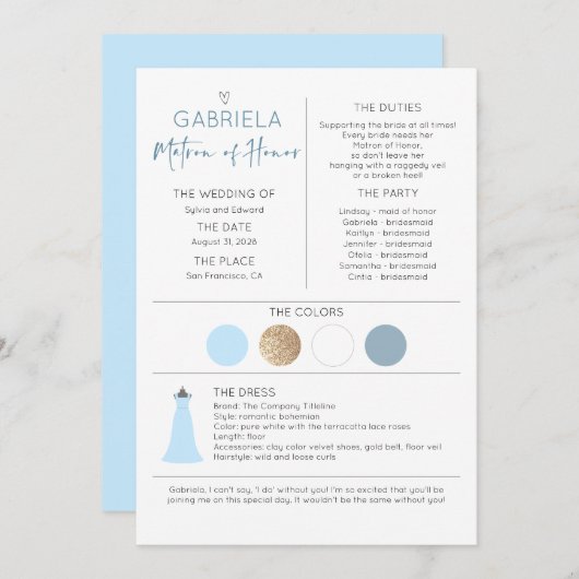 Erevoorzitter Voorstel & Informatie (Voorkant / Achterkant)