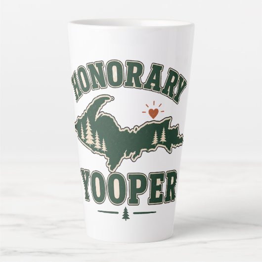 Ereyooper - Bovenste schiereiland van Michigan Latte Mok (Voorkant)