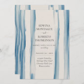 Erfenis Blauwe Kwaststreek Kust Moderne Trouwdag Kaart (Voorkant / Achterkant)