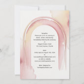 Erfenis Blush Watercolor Boog Moderne Trouwdag Kaart (Achterkant)