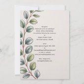 Erfenis Botanische Aquarel Groene Beplanting Moder Kaart (Achterkant)