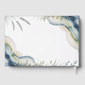 Erfenis Kust Blauw Bruiloft Strand Boho Gastenboek (Achterkant)