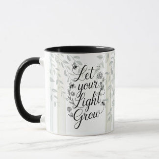 Erfenis Laat je licht groeien Botanische quote Mok