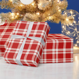Erfenis Luxe Rode Schotse Kerst Cadeaupapier