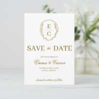 Erfenis Monogram Crest Trouw RSVP Brons