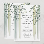 Erfenis Olijftak Aquarel Bruiloft Kaart (Voorkant / Achterkant)