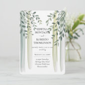 Erfenis Olijftak Aquarel Bruiloft Kaart (Staand voorkant)