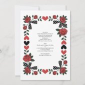 Erfenis Retro Jaren 50 Rockabilly Roos Hart Trouwd Kaart (Achterkant)