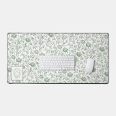 Erfenis Sage Franse Toile Monogram Crest Bureaubla Bureaumat (Keyboard & Muis)