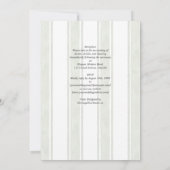 Erfenis Sage Watercolor Streep Minimalistische Tro Kaart (Achterkant)