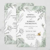 Erfenis Salie Botanische Bij Huwelijk Kaart (Voorkant / Achterkant)