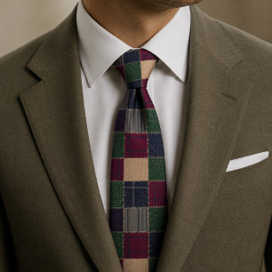 Erfenis Tartan Patchwork Stropdas