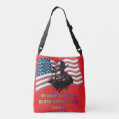 Erfenis van de dappere helderrode crossbody tas (Achterkant)