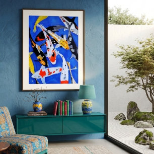 Erfenis van de Japanse Koi-schilderkunst door Alfr Canvas Afdruk