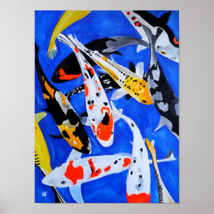 Erfenis van de Japanse Koi-schilderkunst van Alfre Poster