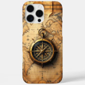 Erfenis van de navigator: Wereldkaart kompas Case-Mate iPhone Case (Achterkant)