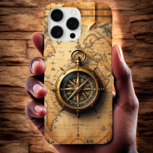 Erfenis van de navigator: Wereldkaart kompas Case-Mate iPhone Case