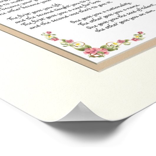 Erfenis van een Aangenomen Kind Klantenhandkalligr Poster (Hoek)