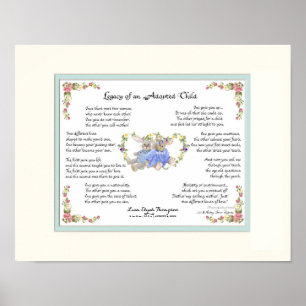 Erfenis van een Aangenomen Kind Klantenhandkalligr Poster